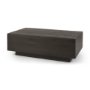 Hayden Dark Brown Wood Rectangular Coffee Table - Calgary Furniture Store