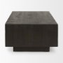 Hayden Dark Brown Wood Rectangular Coffee Table - Calgary Furniture Store