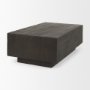Hayden Dark Brown Wood Rectangular Coffee Table - Calgary Furniture Store