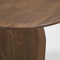 Isla Oval Dining Table w/Dark Brown Wood Top & Arched Legs - Calgary Furniture Store