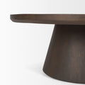 Takoda Dark Brown Wood Tapered Drum Nesting Coffee Tables - Calgary Furniture Store