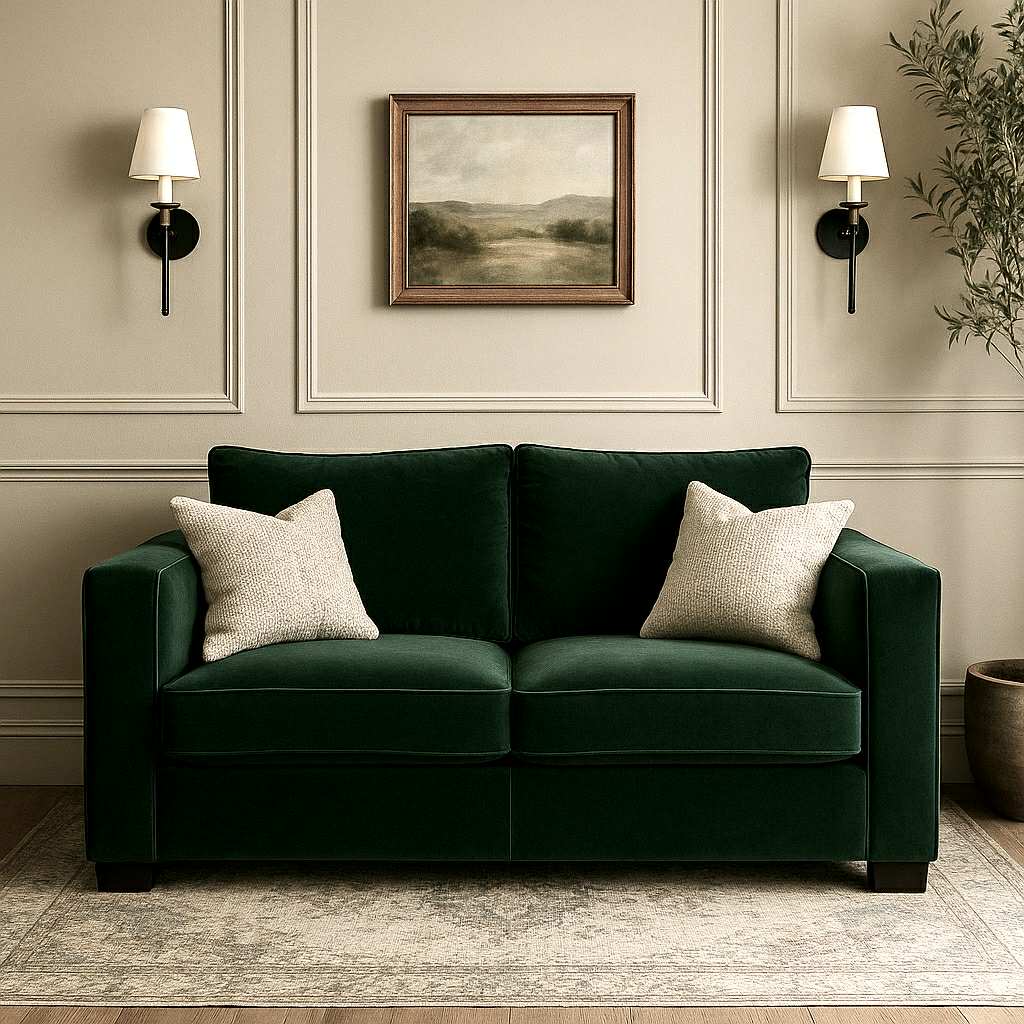 2-pc custom Green Cloud modular sectional by Showhome Furniture