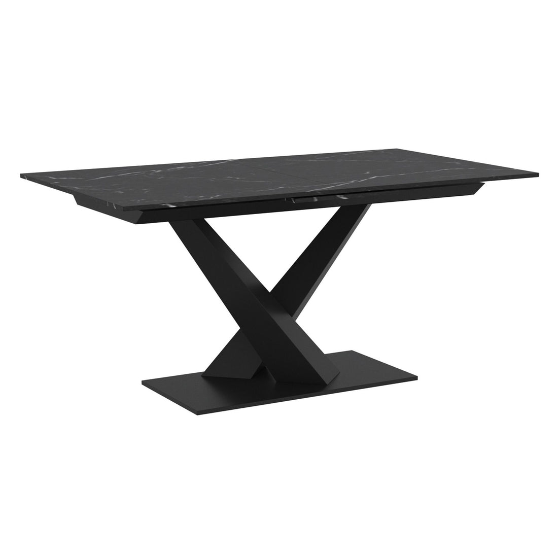 JULIUS DINING TABLE W/EXTENSION IN BLACK - Calgary Furniture Store