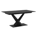 JULIUS DINING TABLE W/EXTENSION IN BLACK - Calgary Furniture Store