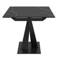 JULIUS DINING TABLE W/EXTENSION IN BLACK - Calgary Furniture Store