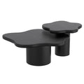 MAYAL 2PC COFFEE TABLE SET IN BLACK - Calgary Furniture Store