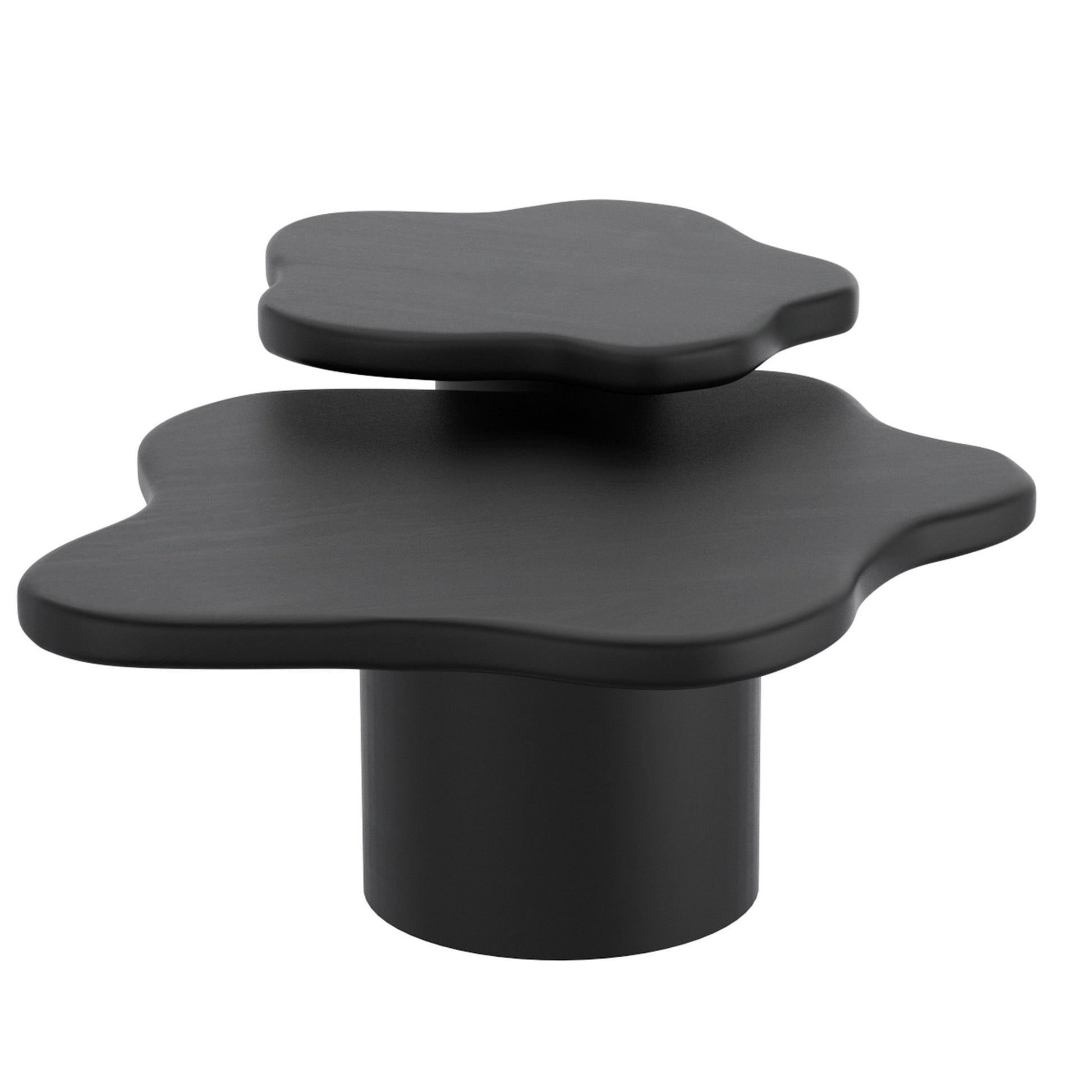 MAYAL 2PC COFFEE TABLE SET IN BLACK - Calgary Furniture Store