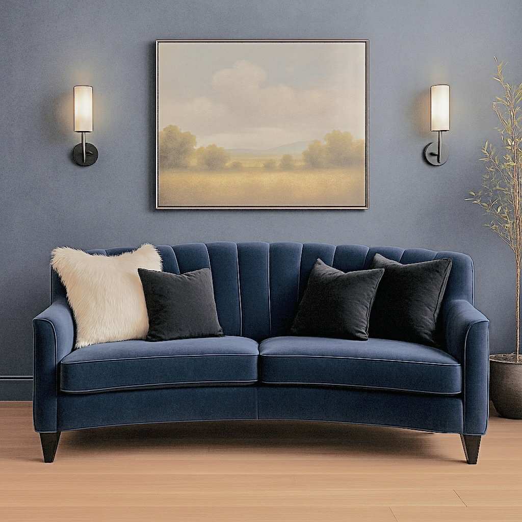 🇨🇦 Chanel Custom Curved Sofa - Calgary Furniture Store