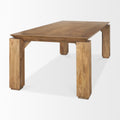 Sapphira Brown Wood Tapered Top Rectangular Dining Table - Calgary Furniture Store