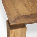 Sapphira Brown Wood Tapered Top Rectangular Dining Table - Calgary Furniture Store