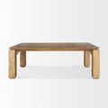 Sapphira Brown Wood Tapered Top Rectangular Dining Table - Calgary Furniture Store