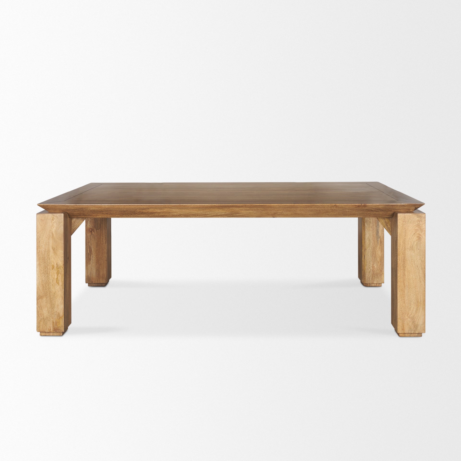 Sapphira Brown Wood Tapered Top Rectangular Dining Table - Calgary Furniture Store