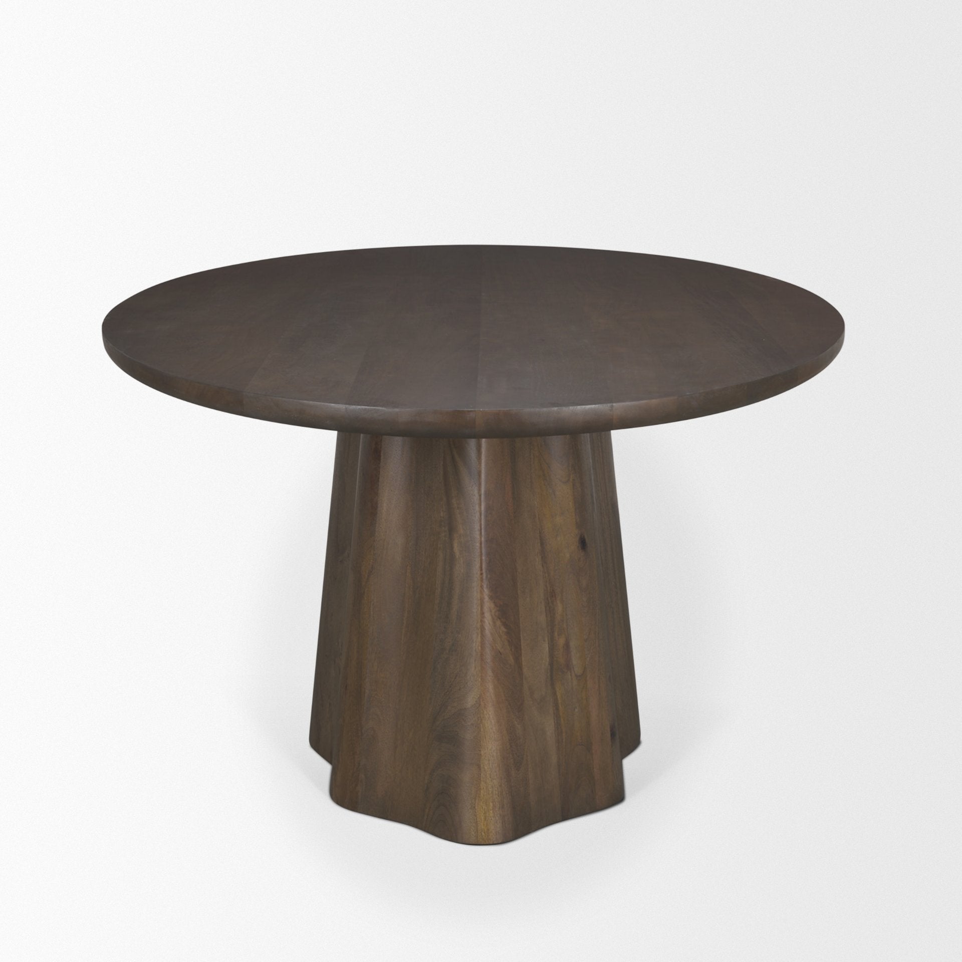 Jovani 94" Solid Dark Brown Mango Wood Oval Dining Table - Calgary Furniture Store