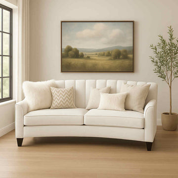 🇨🇦 Chanel Custom Curved Sofa - Calgary Furniture Store