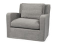 Denly III Flint Gray Slipcover Upholstered Arm Chair in Calgary in a white background
