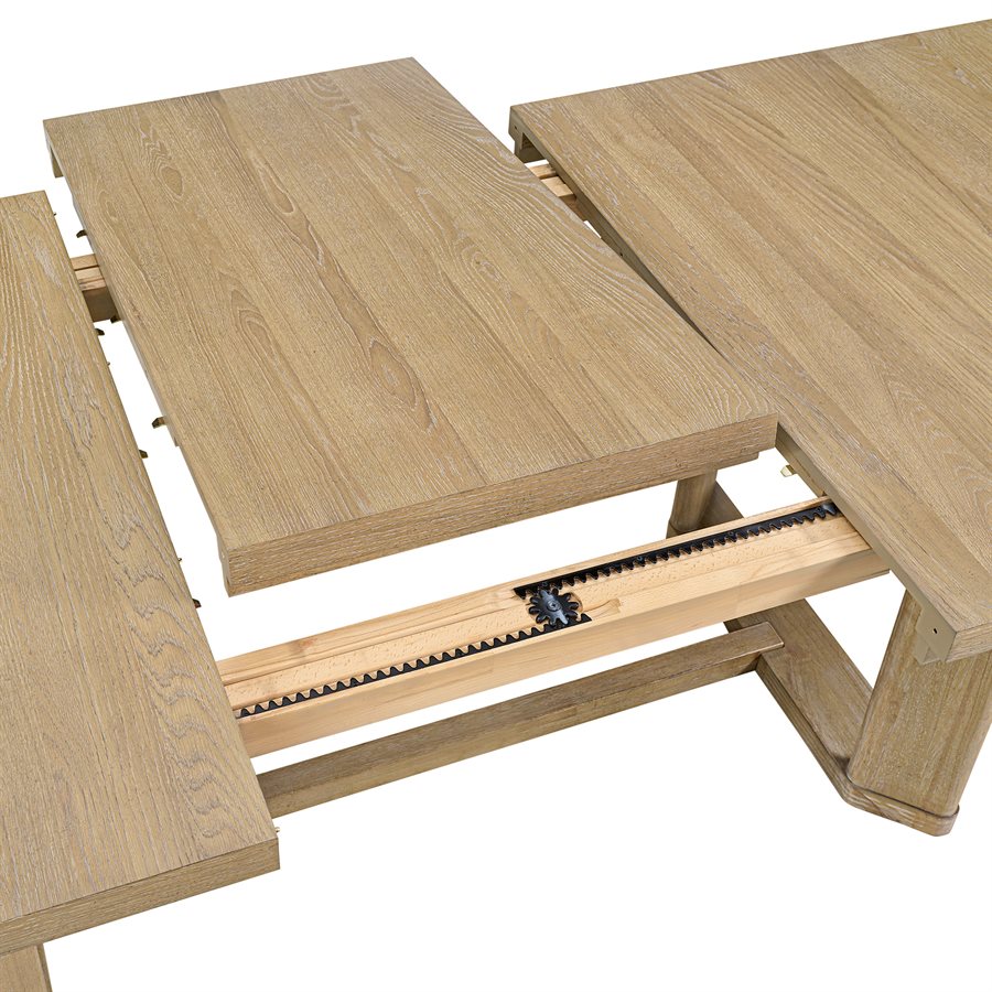 Pacific Grove Trestle Extension Dining Table - Sand Dune Finish - Calgary Furniture Store