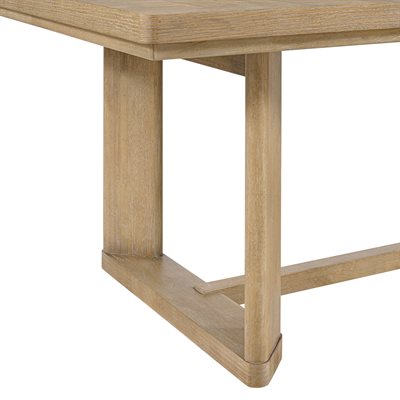Pacific Grove Trestle Dining Table Sand Dune Finish Extension Leaf