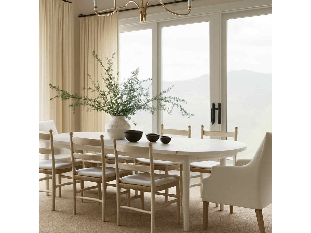 Extension Dining Table in Calgary in a white background