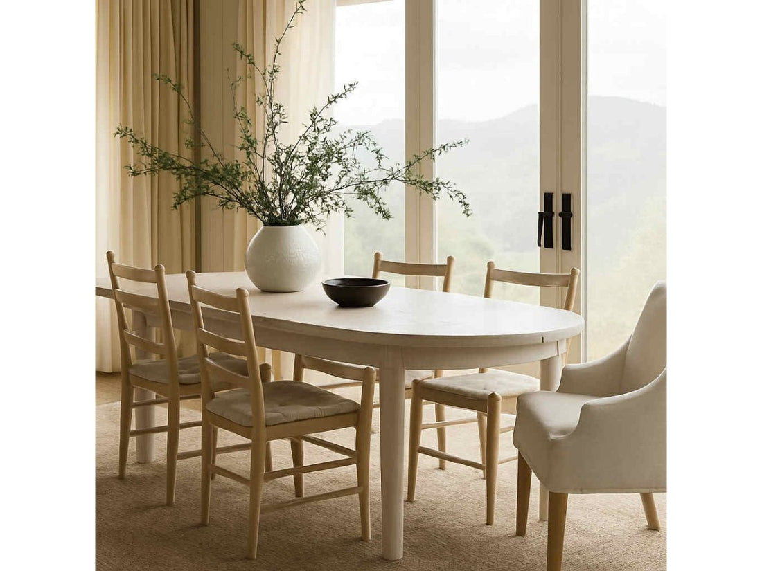 Extension Dining Table in Calgary in a white background