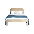 OPERA QUEEN LOW FOOTBOARD BED - SCRUBBED TEAK - Calgary Furniture Store
