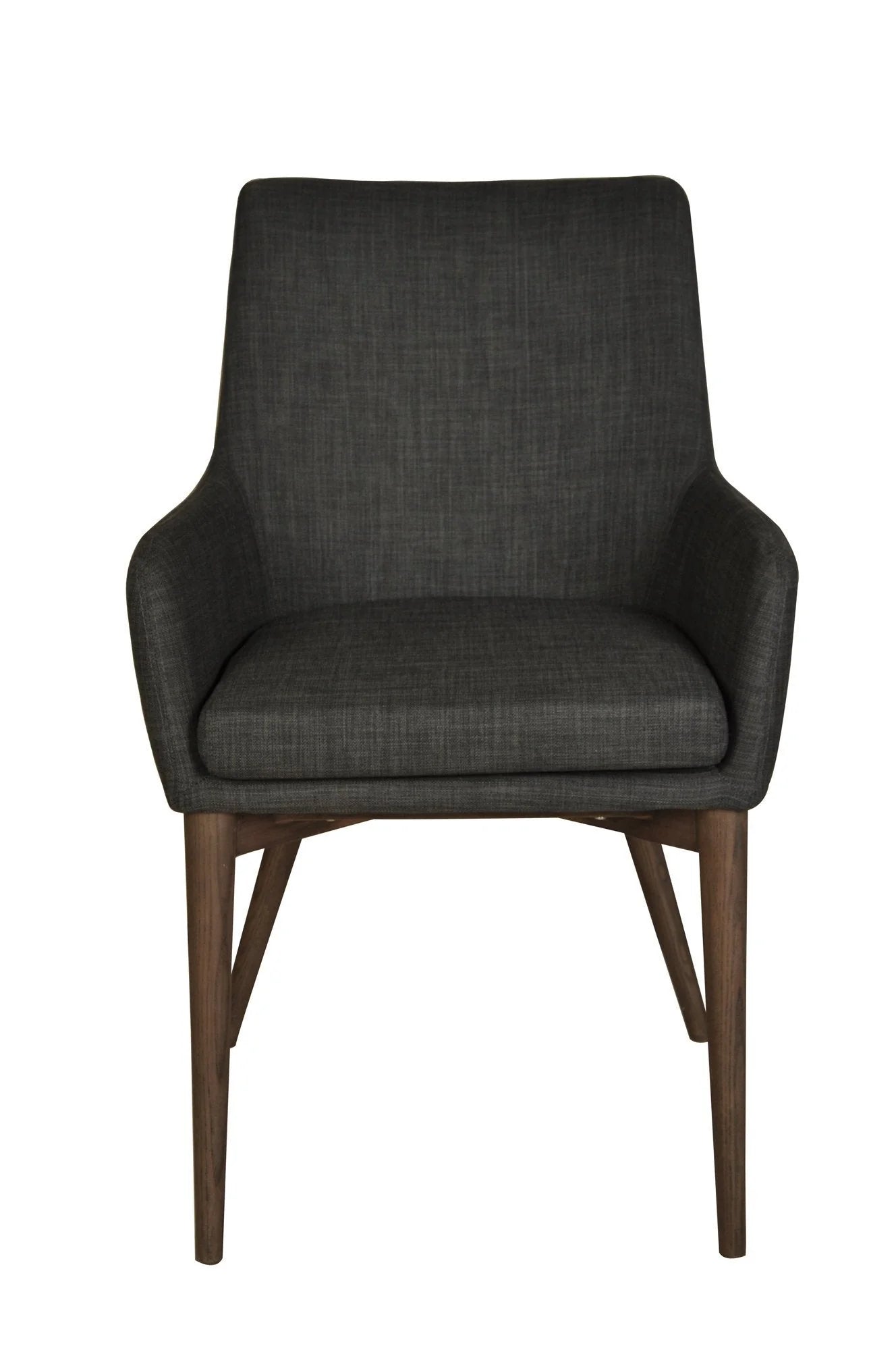 FRITZ ARM DINING CHAIR – DARK GREY - Calgary Furniture Store