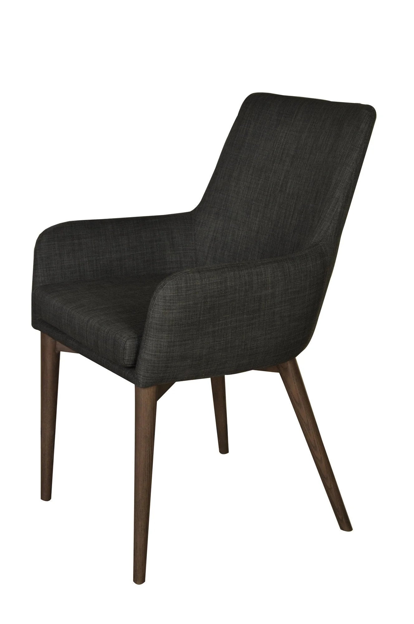 FRITZ ARM DINING CHAIR – DARK GREY - Calgary Furniture Store