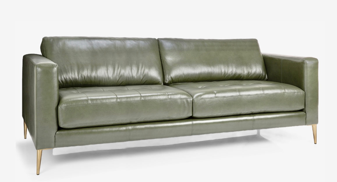 🇨🇦 3795 Custom Leather Sofa - Calgary Furniture Store