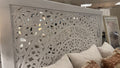 Carved White Lace King Bed - Boxspring Required - Jaipur - Calgary Furniture Store