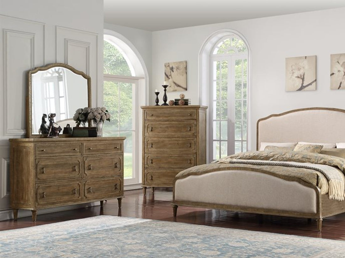 Interlude 6 Drawer Dresser - Sandstone Finish | Calgary Furniture Store