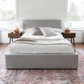 Julia King Storage Bed - Cream - Calgary Furniture Store