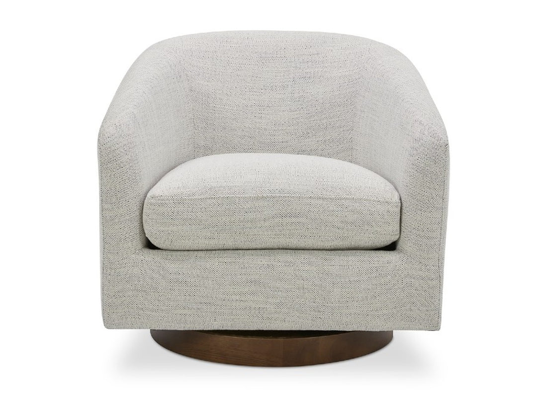 Oscy Swivel Chair - Splashed White