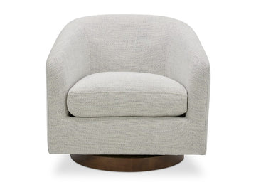 Oscy Swivel Chair - Splashed White