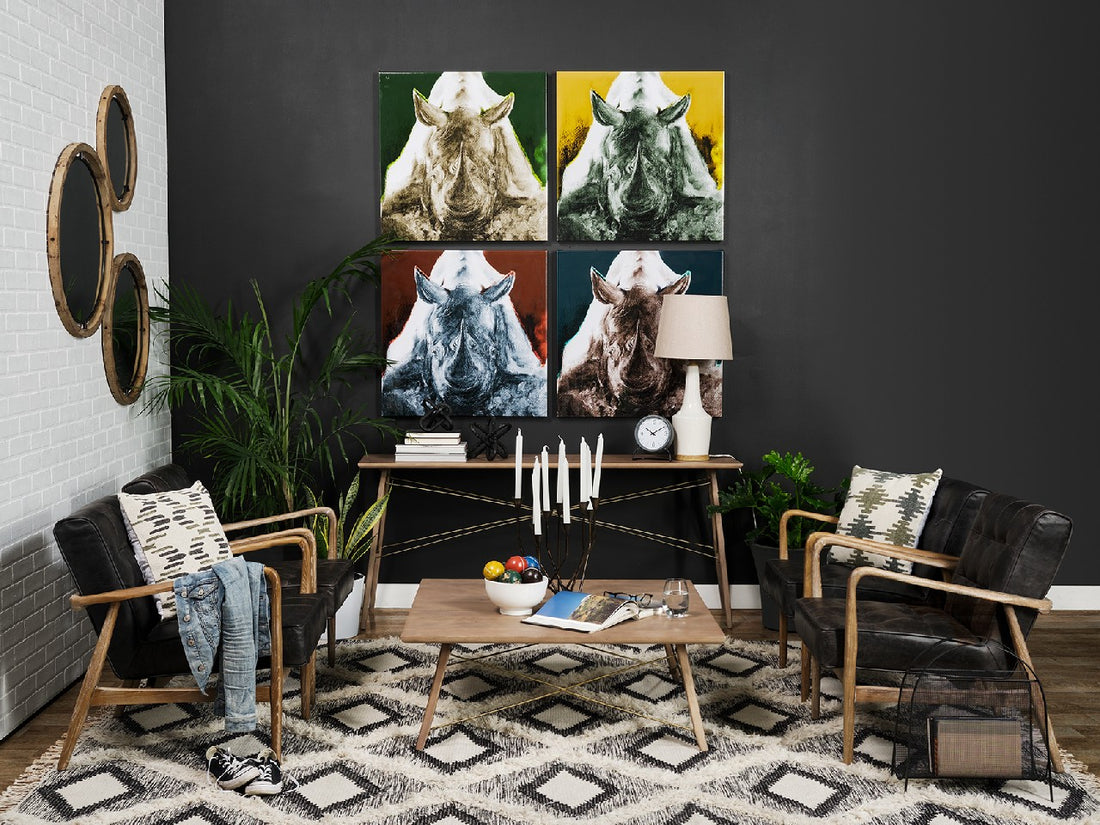 Phineas Black Leather Accent Chair | Calgary Furniture Store