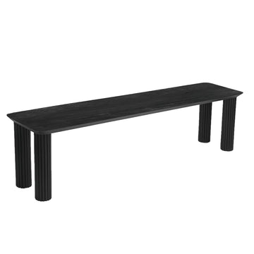 Sangra 71" Bench in Black - Calgary Furniture Store