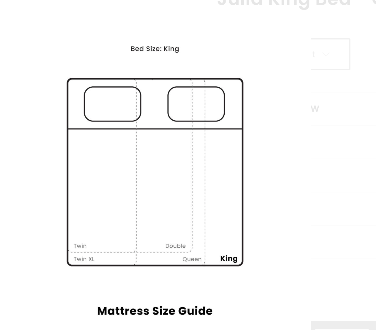 Julia King Storage Bed - Cream - Calgary Furniture Store