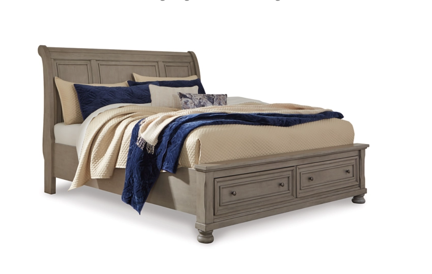Lettner Sleigh Bed-Storage Option - Calgary Furniture Store