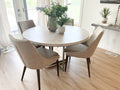 Faye Light Brown Round Dining Table - Calgary Furniture Store