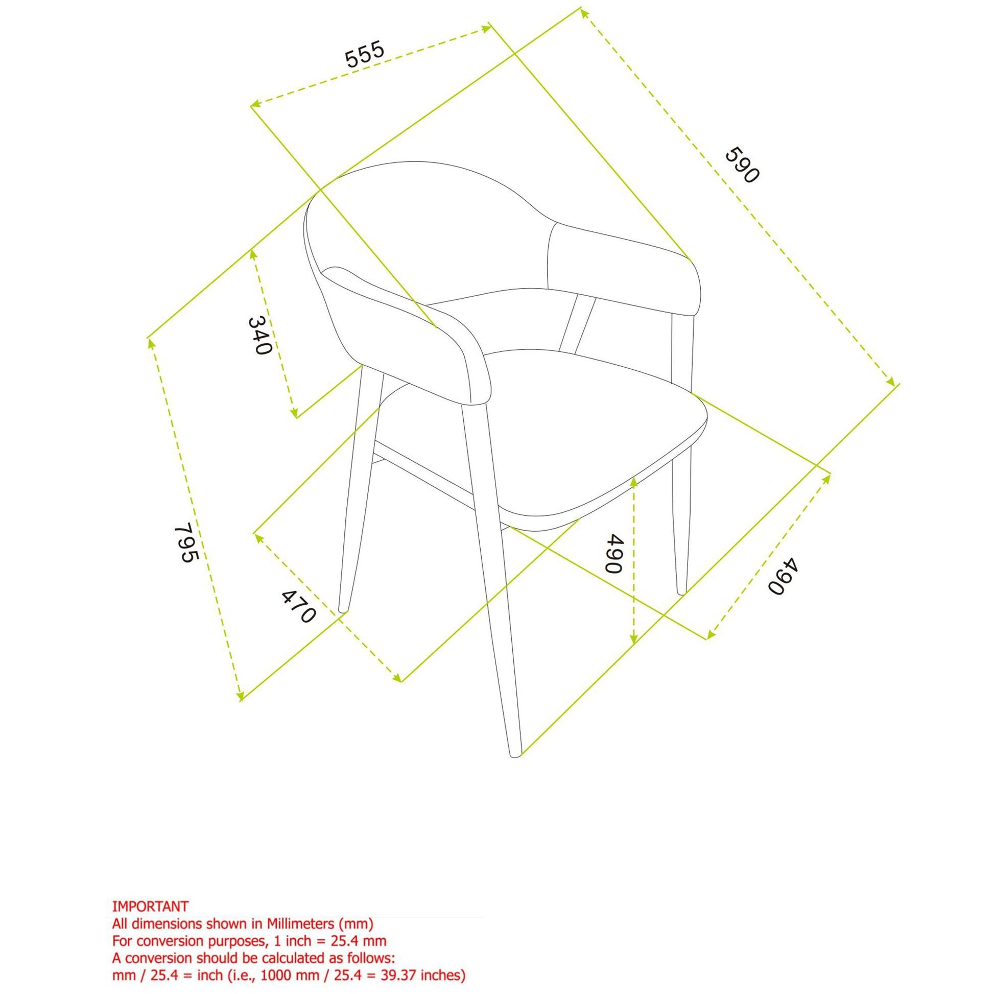 Archer Dining Chair, set of 2, in Beige Fabric and Black - Calgary Furniture Store