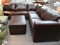 🇨🇦 Custom Gray Leather Sectional | Calgary Furniture Store