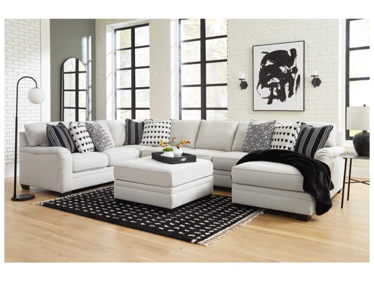 Huntsworth Sectional - Dove Grey - Calgary Furniture Store