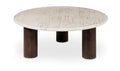 Landon Round Coffee Table Beige Travertine - Moe's - Calgary Furniture Store