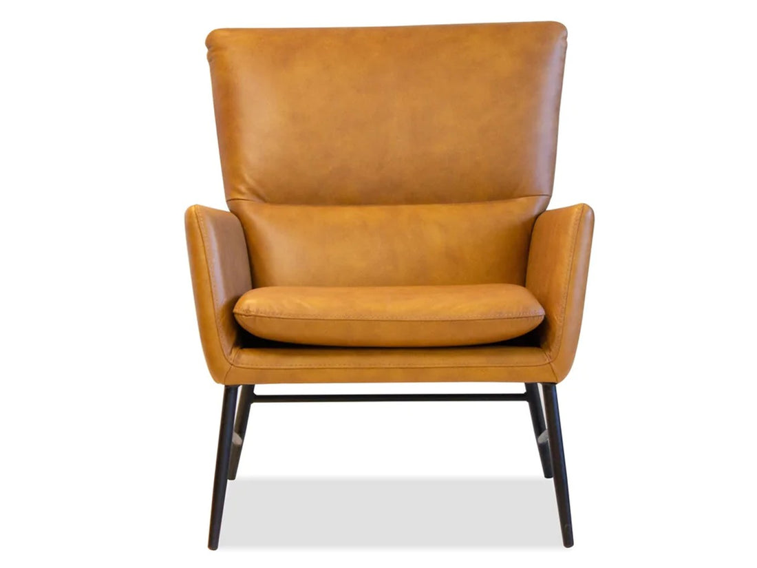 Morisson Whiskey Leather Occasional Chair - Calgary Furniture Store