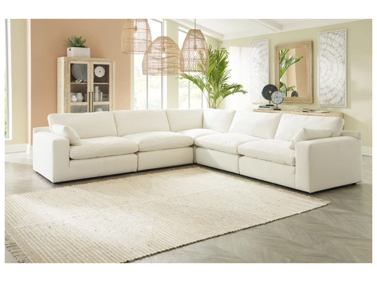 Next-Gen Gaucho Sectional - Chalk - Calgary Furniture Store