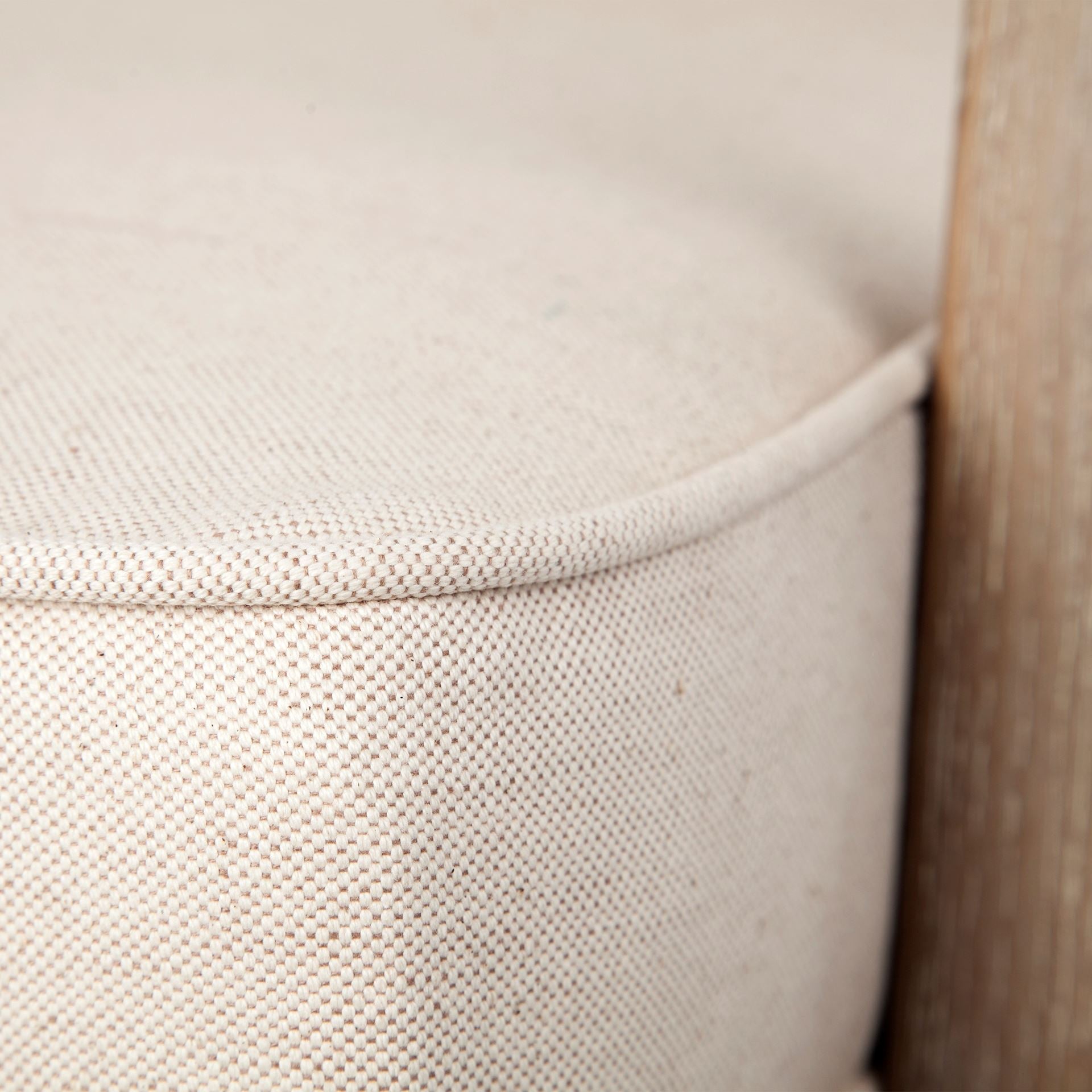 Harman II Wood Frame Accent Chair - Off-White Fabric Seat | Calgary's Furniture Store | Calgary Accent Chairs