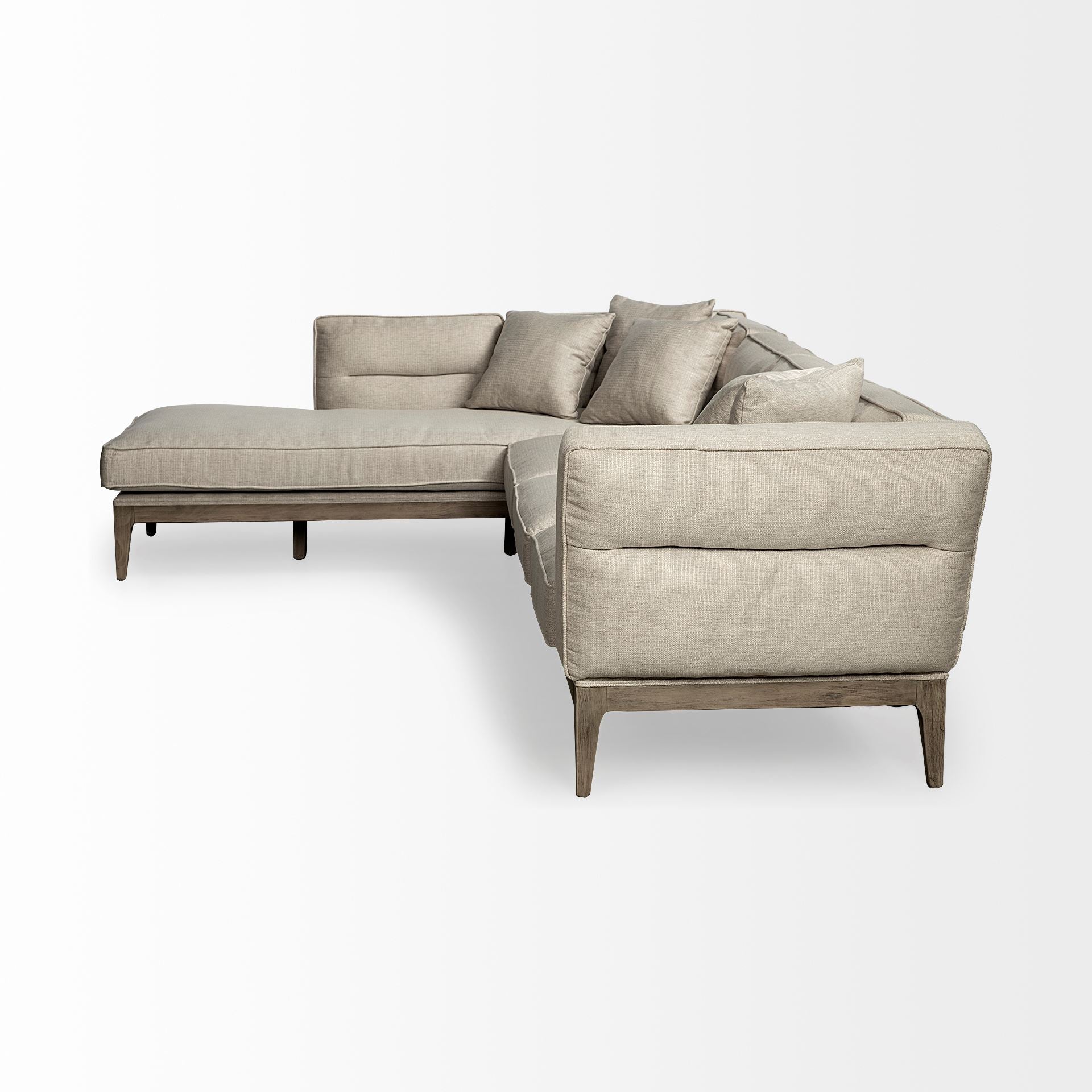 Denali - Upholstered Wooden Frame Left Four Seater Sectional | Calgary's Furniture Store | Calgary Sectionals