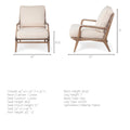 Harman II Wood Frame Accent Chair - Off-White Fabric Seat | Calgary's Furniture Store | Calgary Accent Chairs
