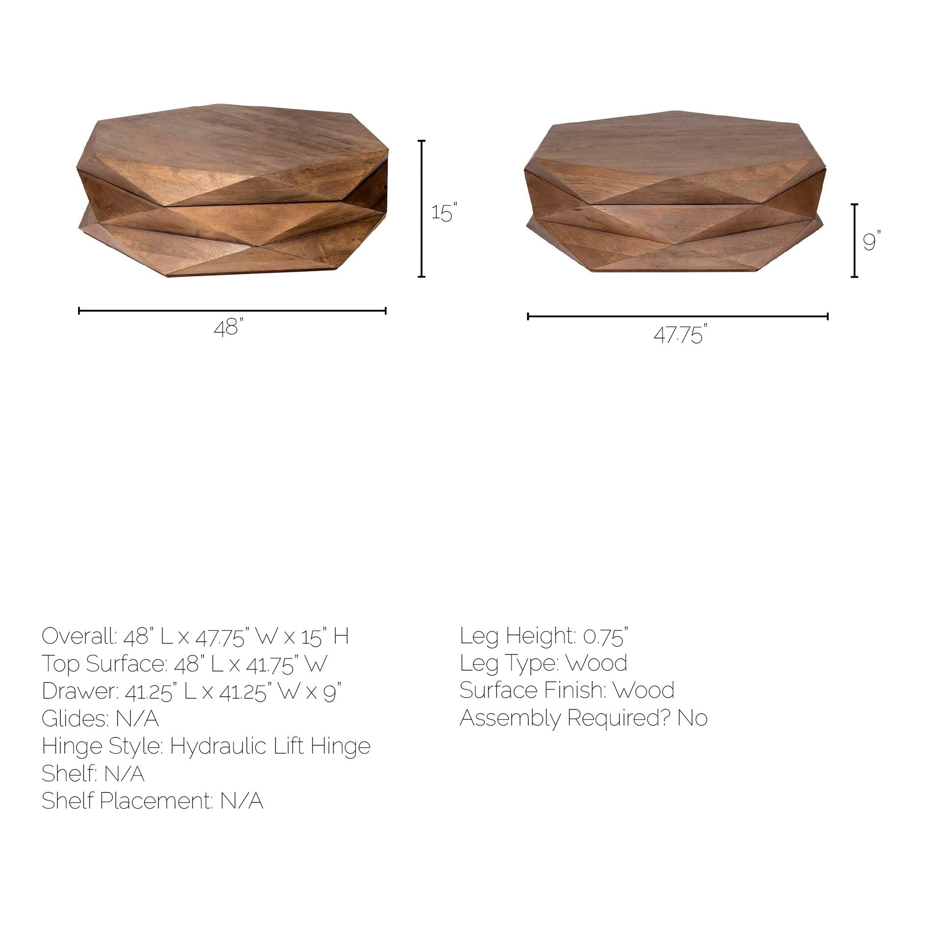 Arreto Coffee Table - Brown | Calgary Furniture Store