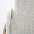 Roy II Brown Wood Frame Arm Chair - Frost Gray Upholstered | Calgary's Furniture Store | Calgary Accent Chairs