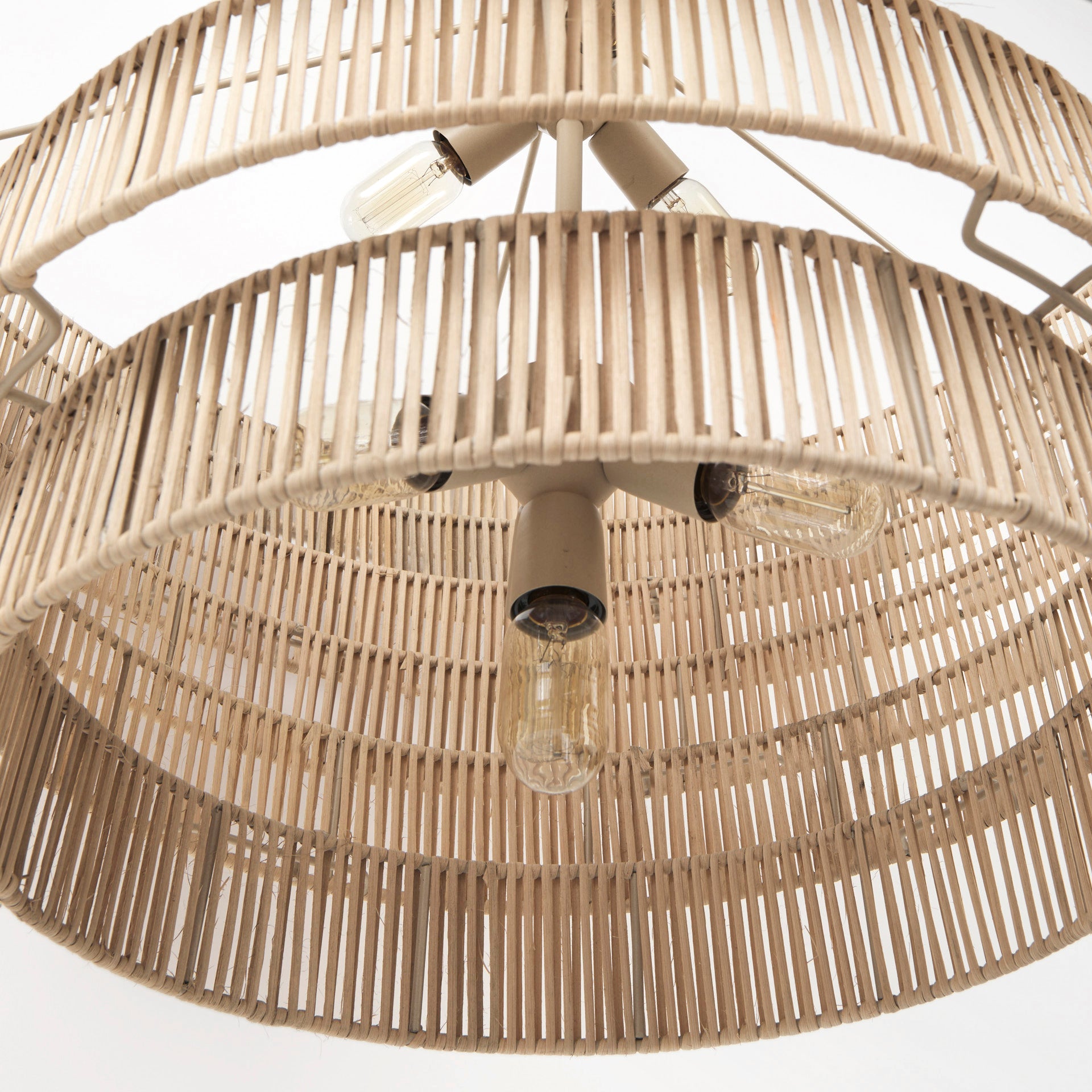 Marimba Natural Cane 6 Tier Chandelier | Calgary Furniture Store