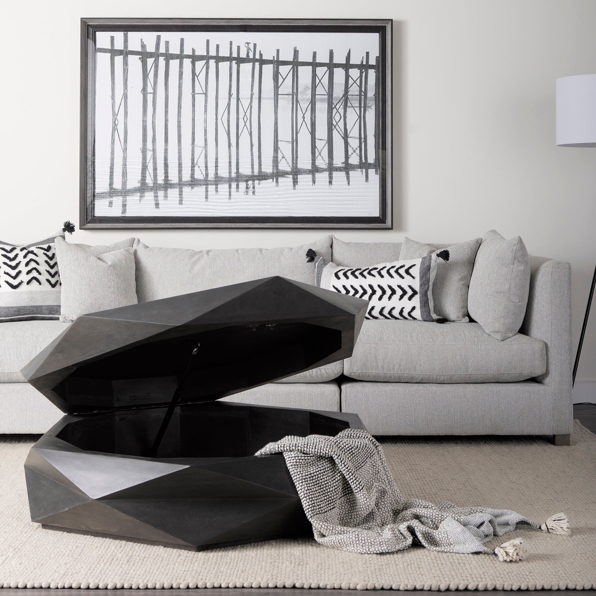 Arreto Coffee Table - Black | Calgary Furniture Store